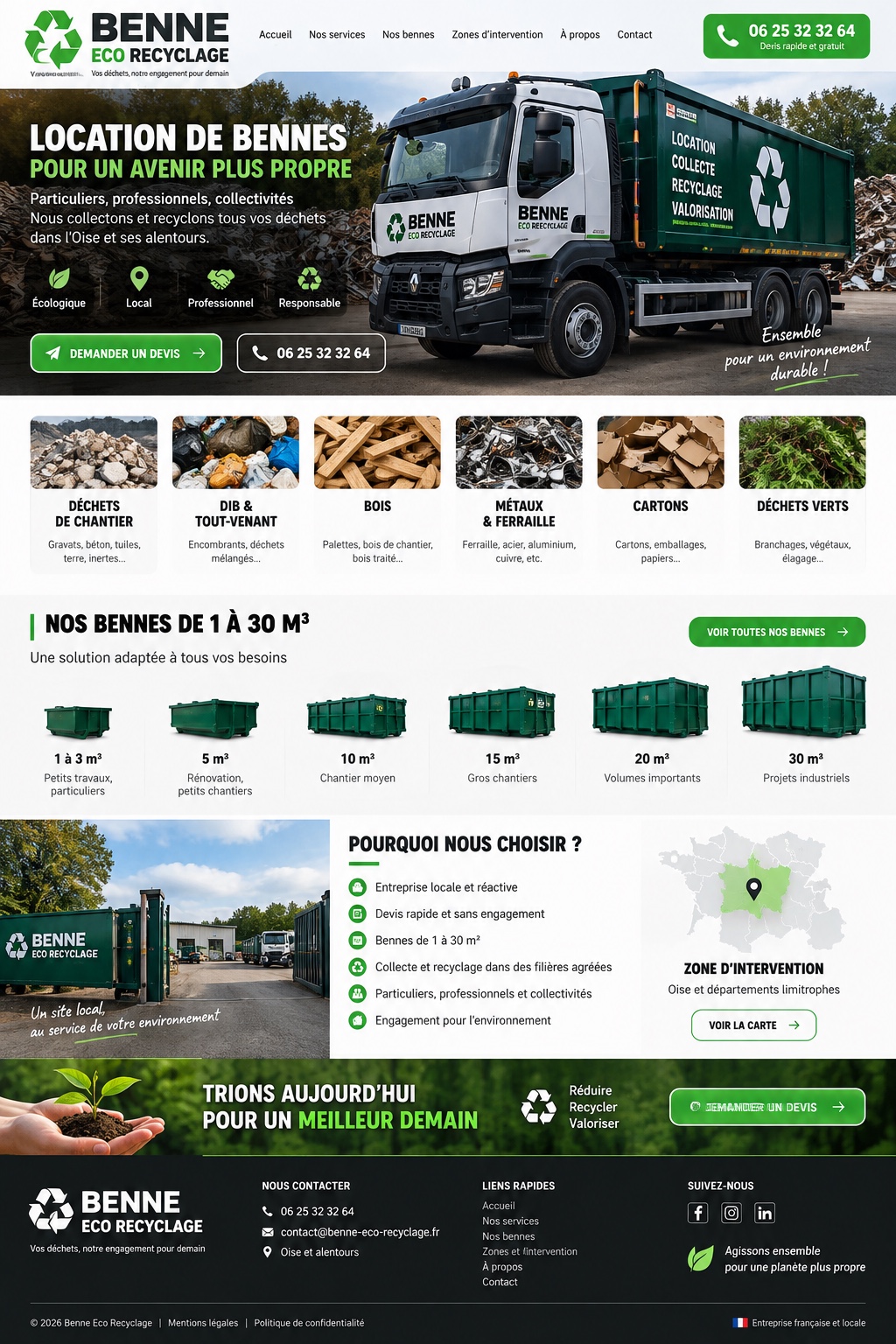 Benne Eco Recyclage — Vos déchets, notre engagement pour demain